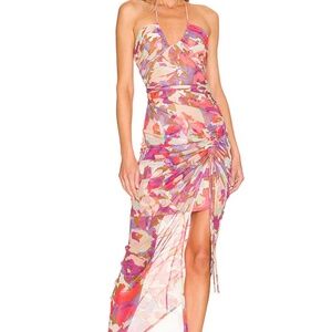 NICHOLAS Maeve Halter Midi Dress